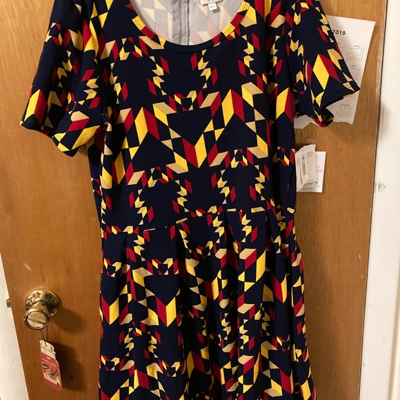 Lularoe Amelia dress navy NWT - Picture 1 of 2